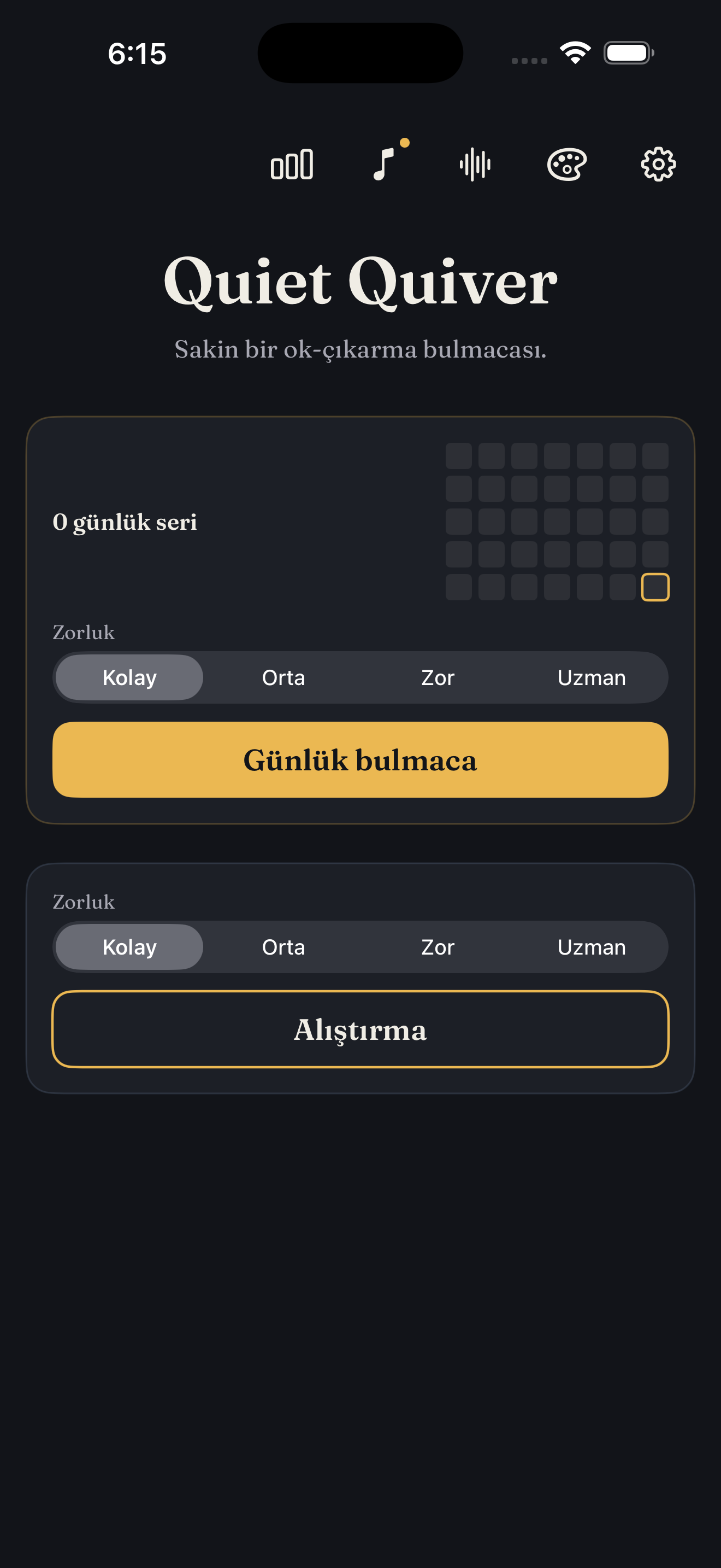 Home screen